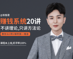 苏笙君的赚钱系统20课 教你从0到1赚到你的第一桶金(不讲理论,只讲方法论)-润泽资源库