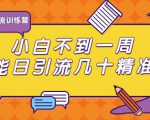清和行记引流训练营：小白不到一周便能日引流几十精准粉-润泽资源库