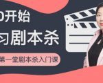 红娘子·从0开始学习剧本杀,你的第一堂剧本杀入门课 简单易懂 市场需求大-润泽资源库