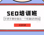 SEO培训班课程,手把手教你做出一个权重6的例站,价值8000元-润泽资源库
