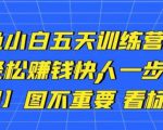 卓让闲鱼小白五天训练营,每天一小时,轻松赚钱快人一步-润泽资源库