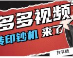 拼多多视频搬砖印钞机玩法,2021年最后一个短视频红利项目-润泽资源库