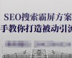 SEO搜索霸屏方案,手把手教你打造被动引流系统【视频课程】-润泽资源库