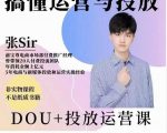 张sir的dou+投放运营课：搞懂运营与投放，全面提升账号的流量运营效率-润泽资源库