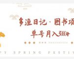 多渔日记·图书项目，无货源图书模式，纯搬运，单号月入4000+-润泽资源库