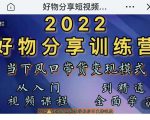 萌飞好物·2022抖音好物分享训练营,当下风口带货变现模式,从入门到精通-润泽资源库
