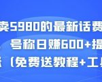 外面卖5980的最新话费代充项目，号称日赚600+提现秒到账（免费送教程+工具）-润泽资源库