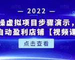 新人实操虚拟项目步骤演示，0基础打造自动盈利店铺【视频课程】-润泽资源库