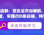 贝千电商店群:京东全类目解析,京东店群专业运营,实操200家店铺,纯实战经验-润泽资源库