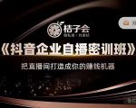 桔子会《抖音企业自播密训班》,把直播间打造成你的赚钱机器-润泽资源库