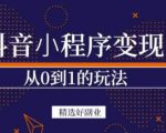 商梦网校-抖音小程序一个能日入300+的副业项目,变现、起号、素材、剪辑-润泽资源库