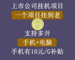 正规挂机项目,支持手机电脑一起挂,支持虚拟机多开,可以挂到老-润泽资源库
