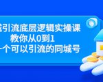 同城引流底层逻辑实操课,教你从0到1做一个可以引流的同城号(价值4980)-润泽资源库
