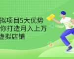 拆解虚拟项目5大优势,0基础教你打造月入上万虚拟店铺(无水印)-润泽资源库