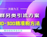 价值888的QQ群另类引流方案,半自动操作日200~300精准粉方法【视频教程】-润泽资源库