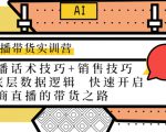 直播带货实训营：话术技巧+销售技巧+底层数据逻辑 快速开启直播带货之路-润泽资源库