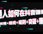 普通人如何在抖音赚到钱：策略 路线 规则 突破 赚钱（10节课）-润泽资源库