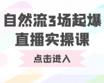 自然流3场起爆直播实操课 双标签交互拉号实战系统课-润泽资源库