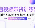 短视频带货训练营:不拍摄 不露脸 不买样品 不囤货发货 简单粗暴混剪带货(第三期)-润泽资源库
