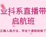 企业抖系直播带货启航班，正确入局方法，学这个课程就够了-润泽资源库