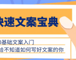 快速文案宝典,0基础文案入门,给不知道如何写好文案的你-润泽资源库