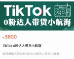 短视频疯人院TikTok 0粉达人带货小航海,TikTok Shop运营带货新模式-润泽资源库
