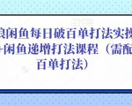 后浪闲鱼每日破百单打法实操课程+闲鱼递增打法课程(需配合百单打法)-润泽资源库