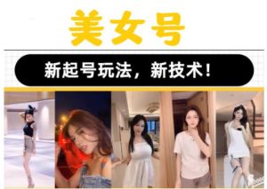2023抖音快手短视频美女号课程制作玩法教程，美女号搬运新起号玩法，新技术（素材+教程）-润泽资源库