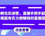 直播孵化实训营，直播手把手起号，赋能有实力想赚钱的直播团队-润泽资源库