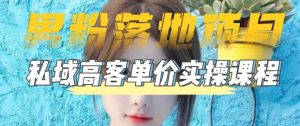 【男粉落地项目】零基础玩转男粉短视频转私域日产500+，2023男粉高客单价实操教程-润泽资源库