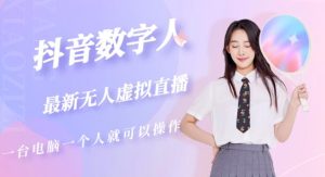 抖音数字人虚拟无人直播间打造（外面收费6000）-润泽资源库