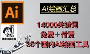 AI绘画汇总14000关键词+35个国内AI绘画工具（兔费+付费）头像壁纸不用愁-润泽资源库