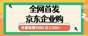 3月最新京东企业购教程，小白可做单人日利润500+撸货项目（仅揭秘）-润泽资源库