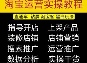2023淘宝开店教程0基础到高级全套视频网店电商运营培训教学课程-润泽资源库