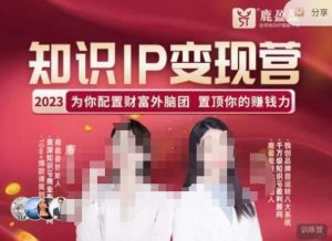 鹿盈盈-知识IP变现实操营,普通人可复制的知识产品落地实操课,带你打通知识IP变现底层逻辑-润泽资源库