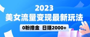 2023美女流量变现最新玩法,0粉撸金,日赚2000+,实测日引流300+-润泽资源库