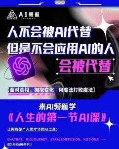 AI领航-人生第一节AI课,拉开你与普通工作者的距离!30位AI领域极客,汇集1000小时Al心得-润泽资源库