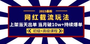 2023网红·同款截流玩法【初级+高级课程】上架当天出单当月破10w+持续爆单-润泽资源库