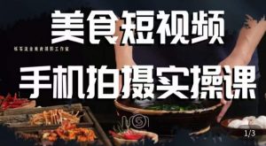 烁石·美食视频手机拍摄实操课,美食摄影理论、手机拍摄相关设置、剪辑调色、布光原理等内容-润泽资源库