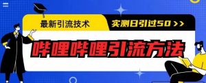 最新引流技术,哔哩哔哩引流方法,实测日引50人【揭秘】-润泽资源库