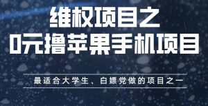 维权项目之0元撸苹果手机项目，最适合大学生、白嫖党做的项目之一【揭秘】-润泽资源库