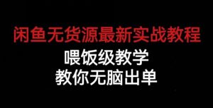闲鱼无货源最新实战教程,喂饭级教学,教你无脑出单【揭秘】-润泽资源库