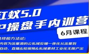 红蚁5.0IP操盘手内训营，IP操盘终极方法论-润泽资源库