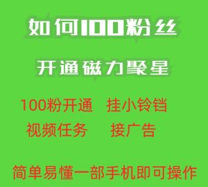 最新外面收费398的快手100粉开通磁力聚星方法操作简单秒开-润泽资源库