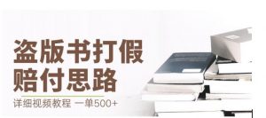 最新盗版书赔付打假项目，一单利润500+【详细玩法视频教程】【仅揭秘】-润泽资源库