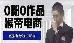 猴帝最新1600线上课，0粉起号实操教学，自然流量天花板，7-8月9节，20+小时-润泽资源库