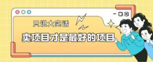 卖项目才是最好的项目一单3000+【揭秘】-润泽资源库