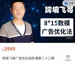 跨境飞哥·广告优化高阶课第二十三期,8*15数模广告优化法,用数据驱动决策-润泽资源库
