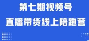 视频号直播带货线上陪跑营第七期:算法解析+起号逻辑+实操运营-润泽资源库