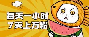 暴力涨粉项目:每天一小时,七天上万粉【揭秘】-润泽资源库